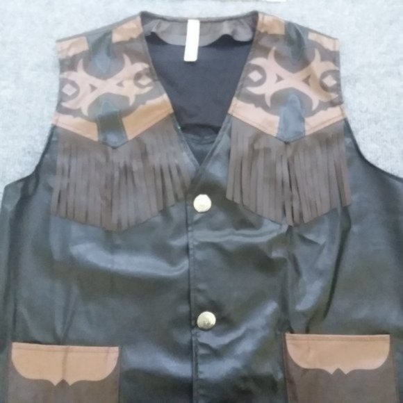 Mens COWBOY VEST Western Outfit Costume Unisex Rodeo Comic-con New - Picture 7 of 16